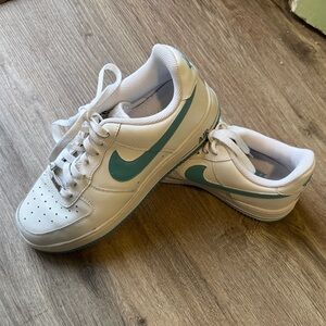 Nike White and Teal Athletic Shoes